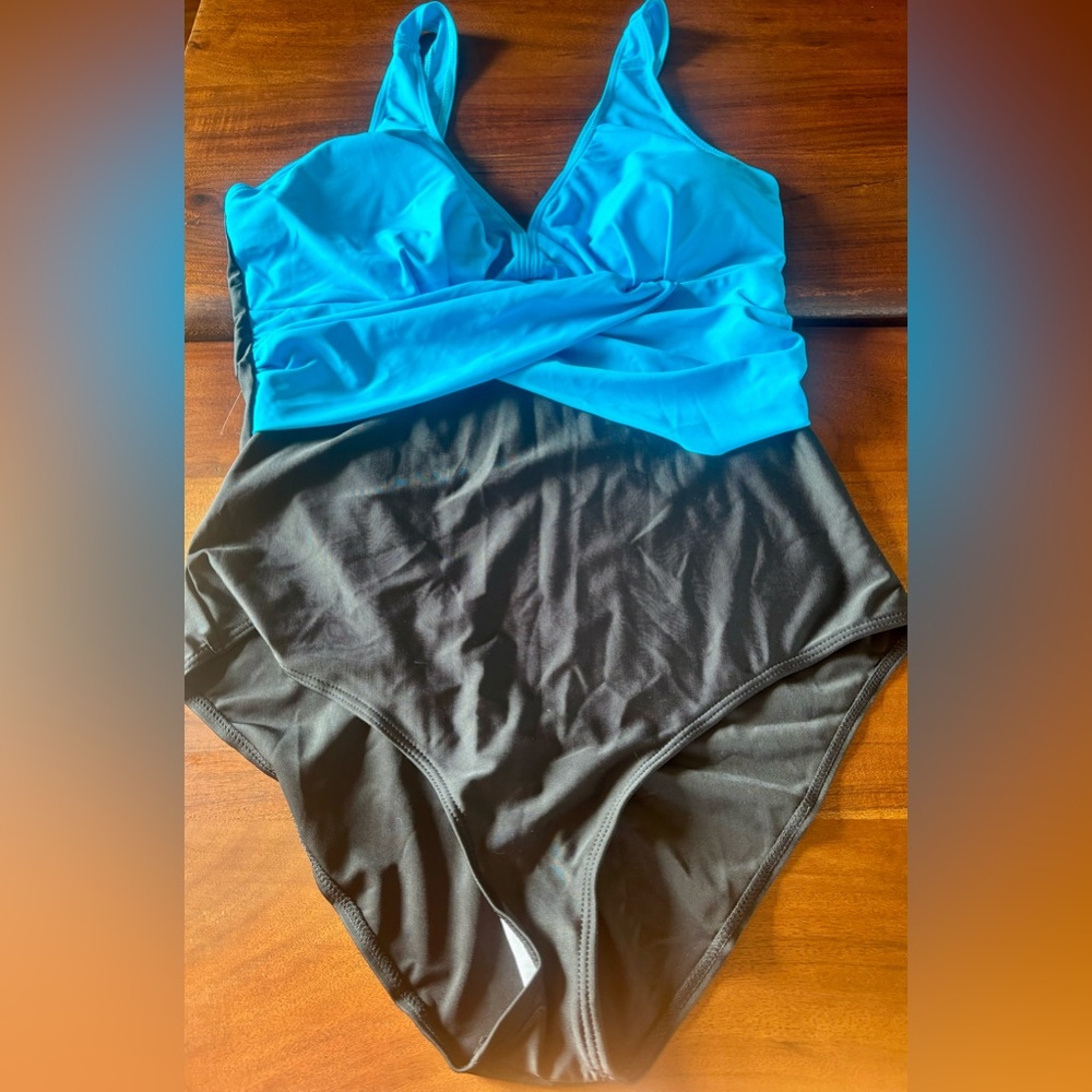 Stunning, bright one piece bathing suit by Christina Size 18W